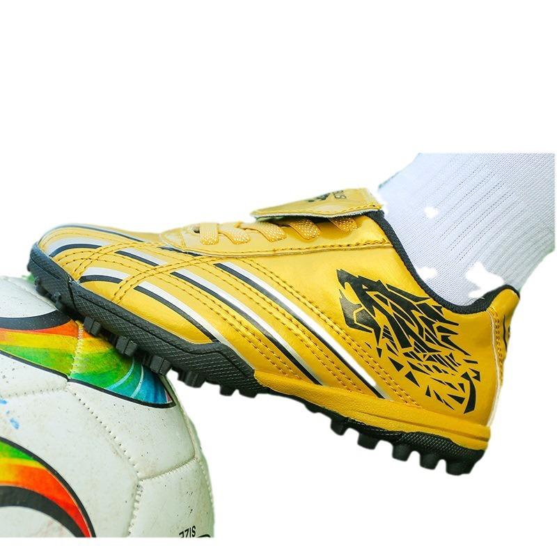 Children's Football Shoes Velcro Sneakers Leather Foot Broken Nails Tf Long Nails AG Boys Girls Youth Training Shoes Primary School Students