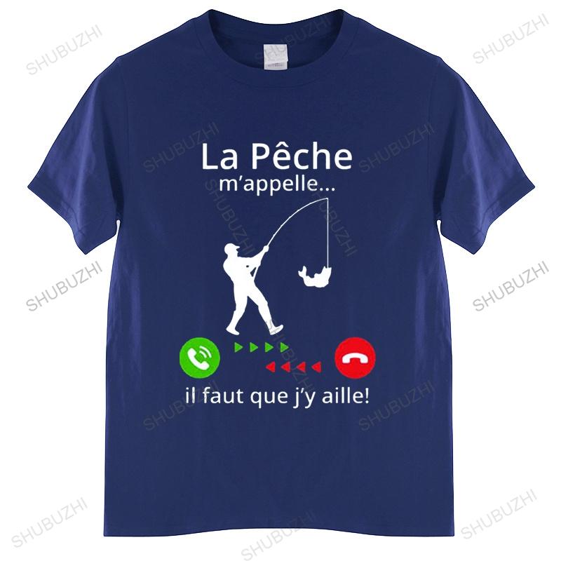 Fishing Calls Me I Must Go T-Shirt Humor Gift For Fisherman Funny Cotton New Design Casual Soft Clothing
