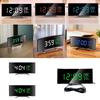 Curved Screen Digital Alarm Clock Large Table Clock Multi-function Desk Clock  Table Use