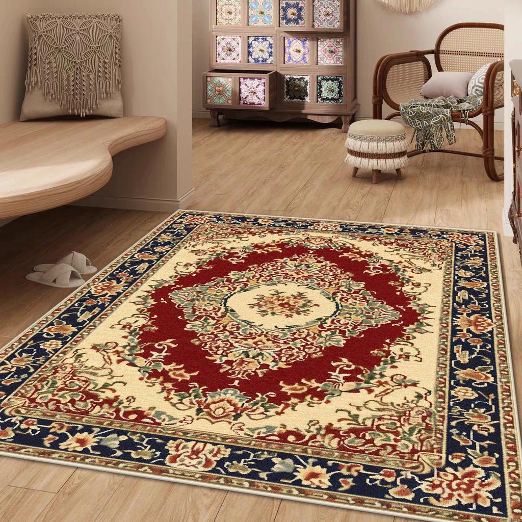 Ковер в стиле ретро, американский стиль, для гостиной, мягкий пушистый ковер, ковры для гостиной, большой площади, противоскользящие напольные коврики, прикроватные ковры для спальни, коричневые ковры