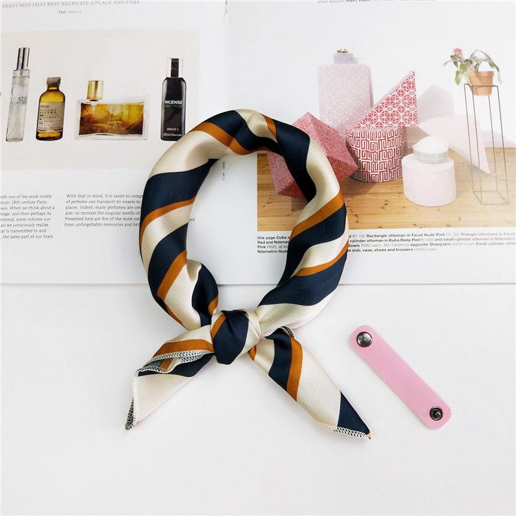 Decorative Simple Texture Silk Scarf Women'S New Style Spring And Autumn Summer Fashion Versatile Headscarf Work Scarf