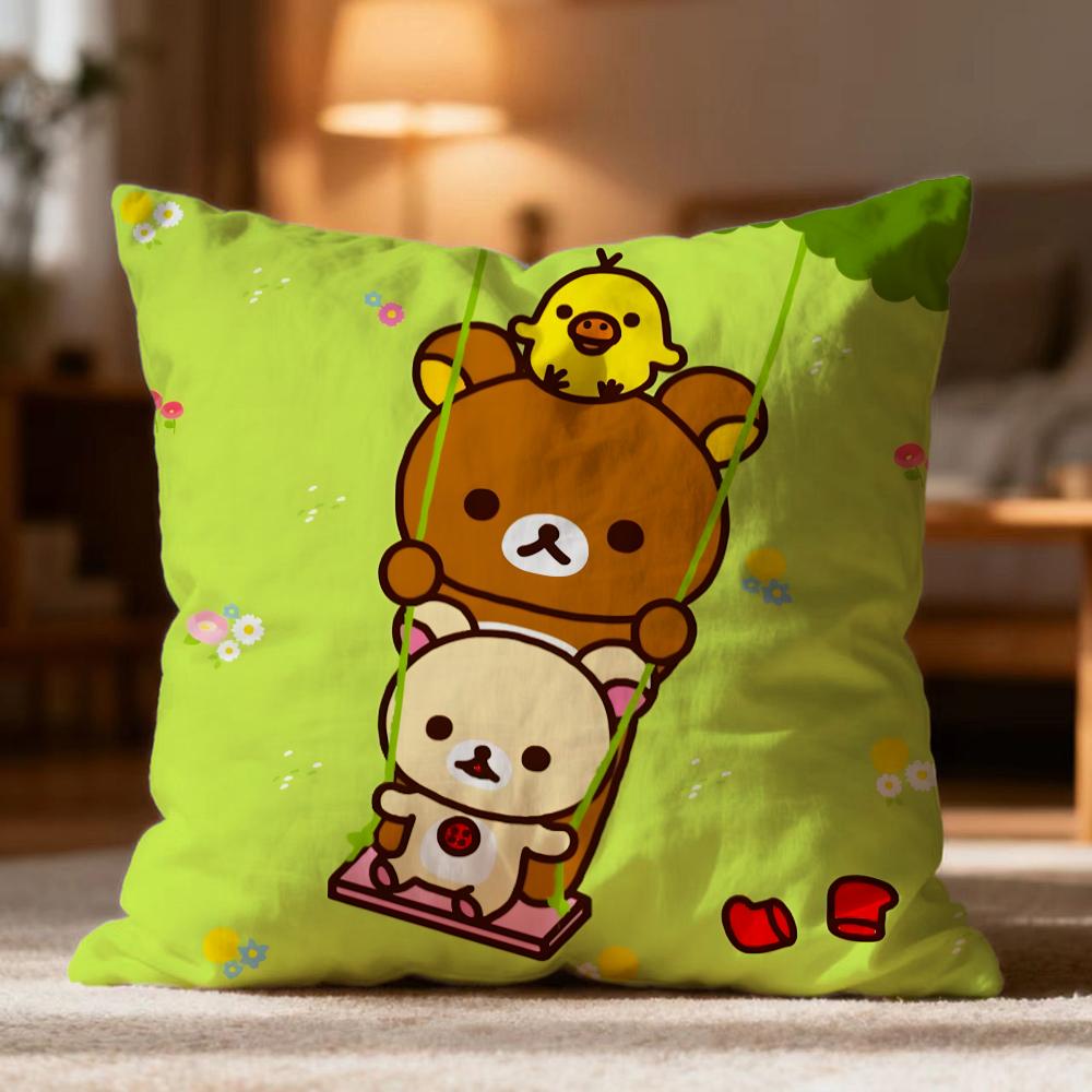 Модная наволочка-подушка R-RRilakkuma Мягкая моющаяся наволочка для дивана, кровати, путешествий, офиса