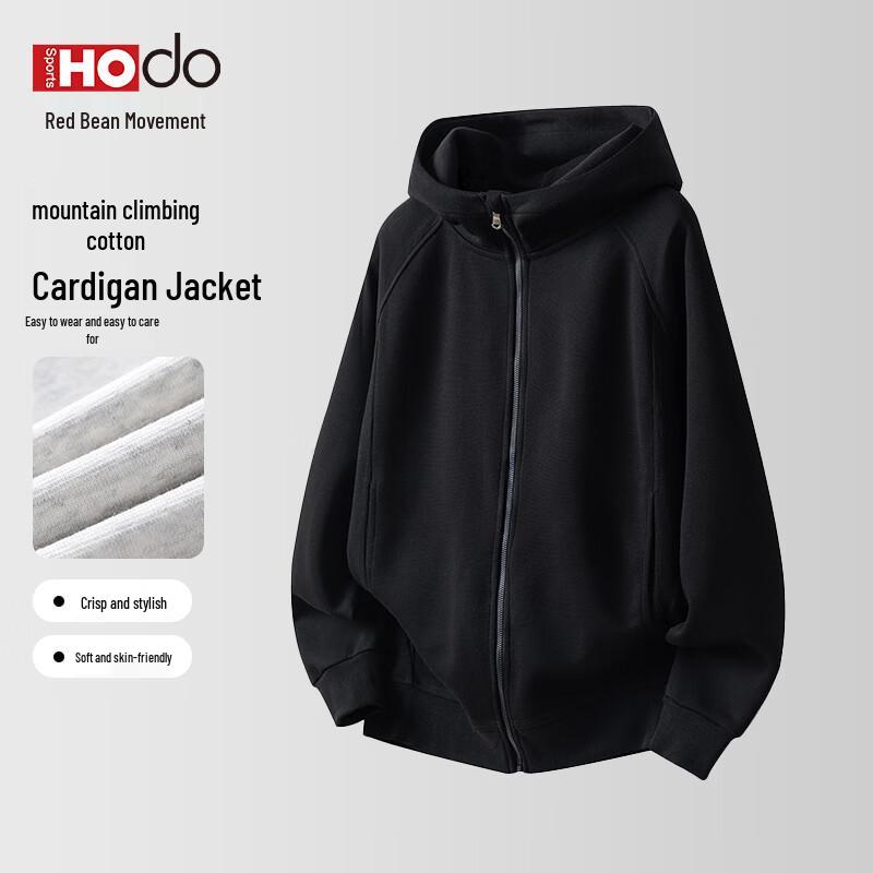 Hongdou Unisex Full-Zip Hooded Athletic Sweatshirt