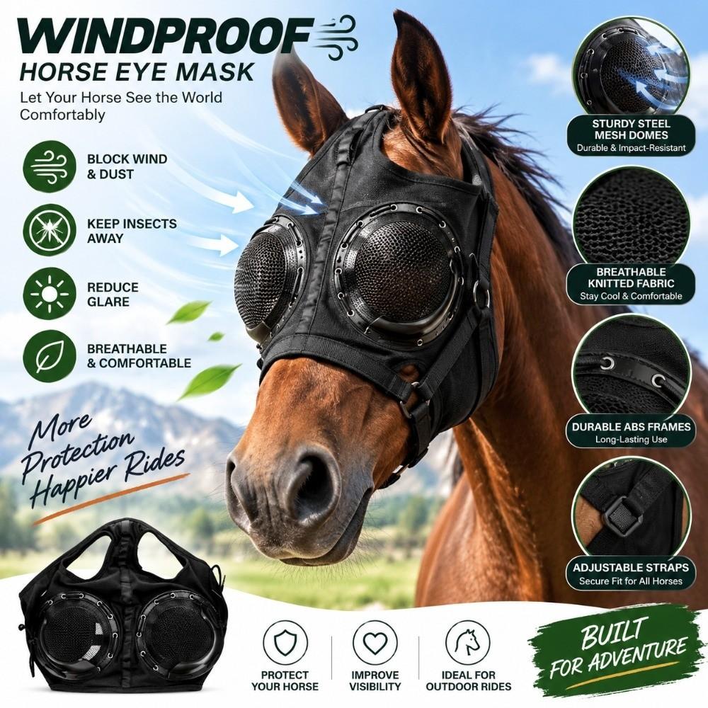 ABS Race Blinkers Knitted Fabric Horse Blinder Mask Effective Horse Eye Cover Horse