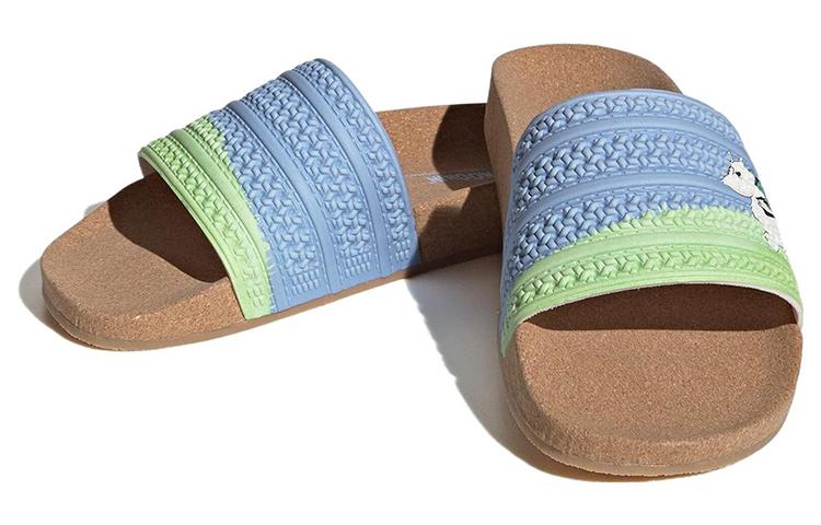 Adilette Moomin x Adilette Wmns Adidas Originals Прозрачные шлепанцы из пробки 'Муми-тролль' Женские ID4207