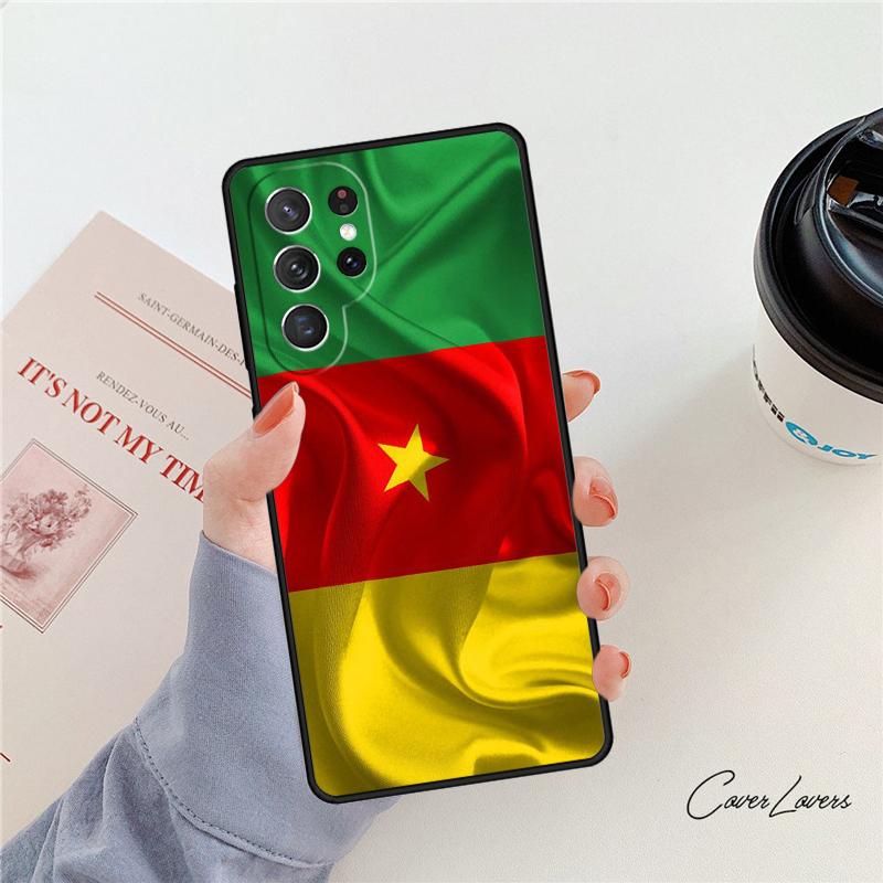 Чехол для телефона с флагом Камеруна Для Samsung Galaxy S24 S25 S23 S22 Ultra Note 10 20 Plus S20 S21 FE Чехол