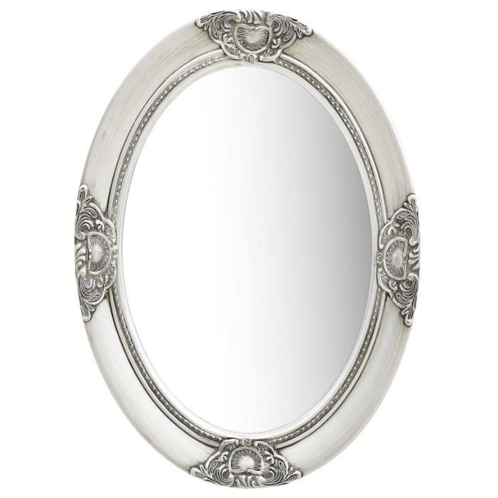 VidaXL Wall Mirror Baroque Style 50x70 Cm Silver 320354