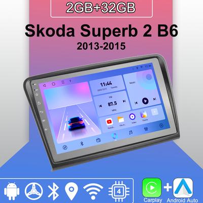 Android Carplay автомобильное радио для Skoda Superb 2 B6 2013-2015 мультимедийный проигрыватель головное устройство стерео GPS навигация BT WIFI 2+32 ГБ
