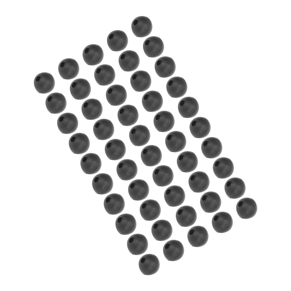 50 шт. бусин для ловли карпа, диаметр 6 мм, мягкие бусины для ловли карпа, аксессуары для ловли карпа, черные