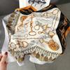 New Chain Tassel Print Square Scarf Luxury Brand Thin Breathable Neck Scarf Boho Style Sunscreen Headscarf For Women