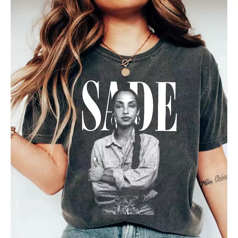 Женская футболка Sade Adu World Tour Летняя Новая Повседневная Мода Унисекс Хлопковая Футболка