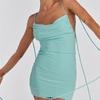 Женское сексуальное платье без вырезов на шнуровке без рукавов модное хип-платье с обнажением груди мини-платье