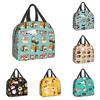 Japanese Anime Food Sushi Cat Lunch Bag Women Children Insulated Lunch Box for Work School Custom Portable Bento Tote Bags