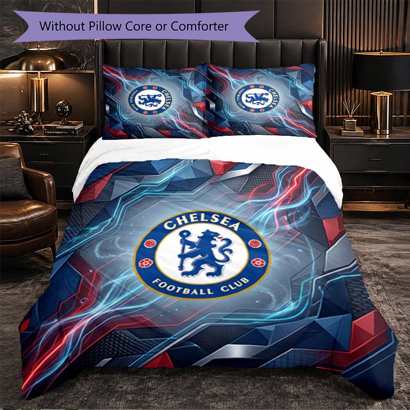 Набор постельного белья Chelsea FC, 3 предмета, мягкая микрофибра, пододеяльник с наволочками для спальни