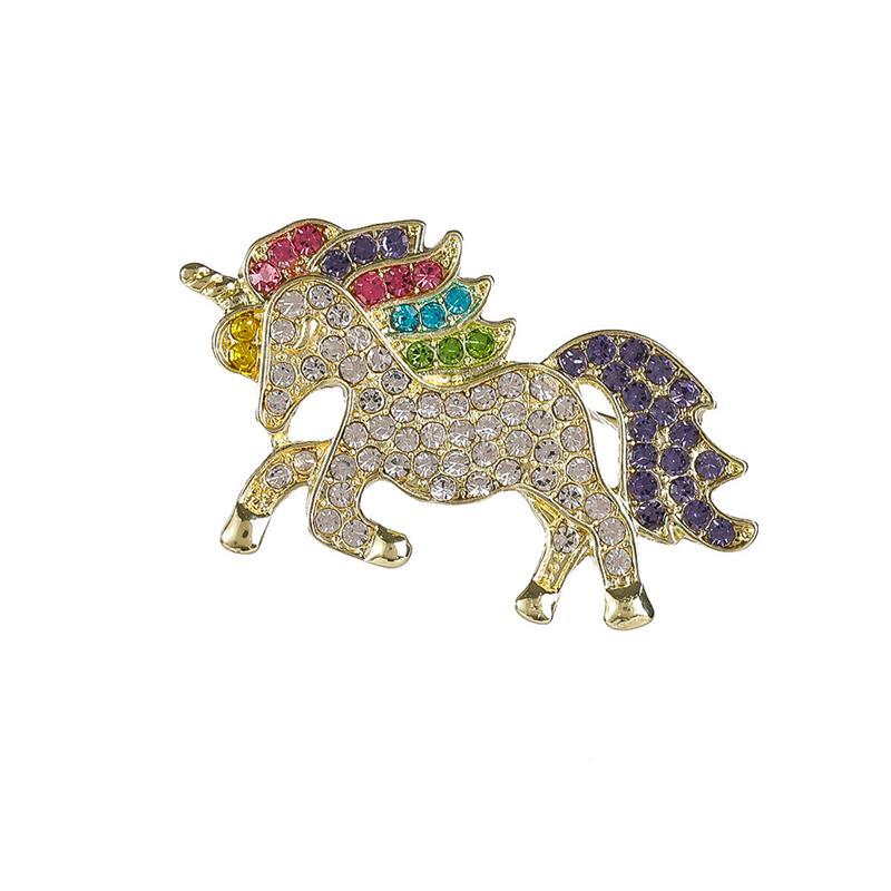 1/2 Pcs Fashion Rhinestones Alloy Horse Brooch Zodiac Pony Pins Women Men Clothing Accessories Suit Lapel Corsage New Year Gifts