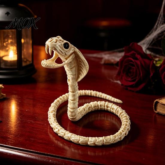 Durable Skeleton Animal Model Halloween Skeleton, Realistic Fish Bird Spider Snake Cat Spooky Figure for Party, Haunted House, Graveyard Scene
