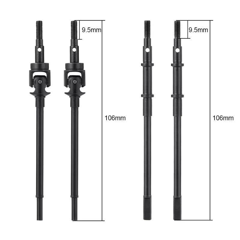 Heavy Duty AR44 Axles Front Rear Joint CVD Drive Shaft Dogbone - for 1/10 RC Crawler Axial SCX10-II 90046/90047 JEEP Wrangler