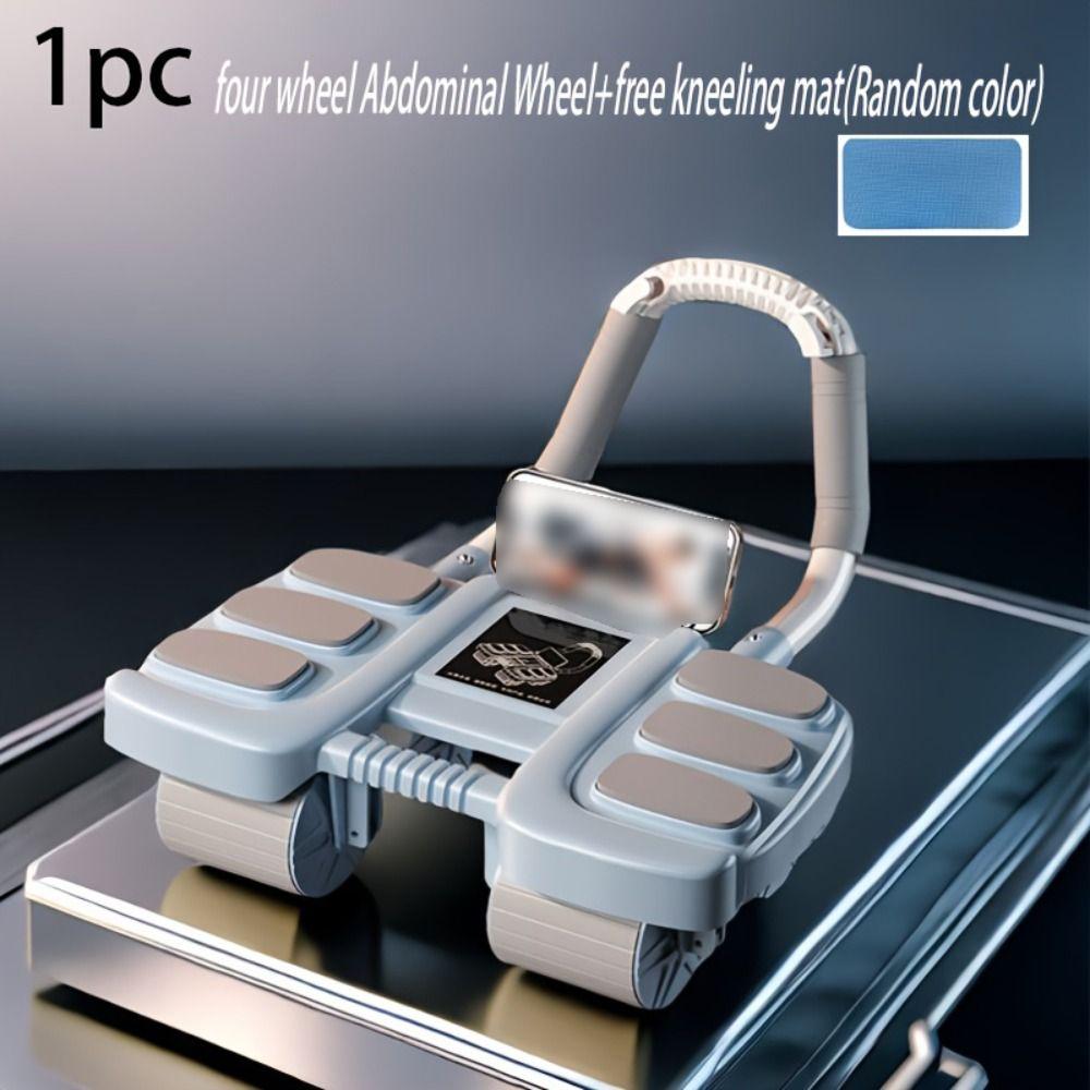 Автоматический отскок Тренажер для пресса Четырехколесный Тренажер для укрепления кора Домашние тренировки
