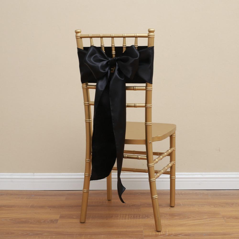 5 шт. винтажные атласные свадебные пояса на стулья 275 см спинка стула лента бант чехол на стул на день рождения