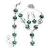 Emerald Quartz Gemstone Handmade Ethnic Jewelry Necklace Set 18-20''