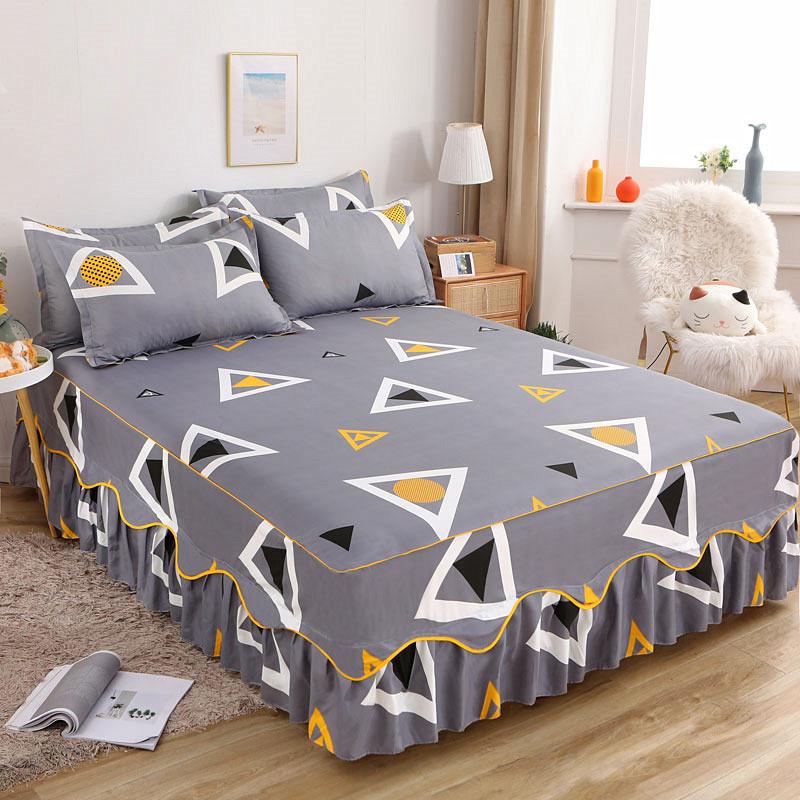 Bed Sheet Lace Skirt Elastic Fitted Double Bedspread Mattress Cover Home Pillowcase Bedding Set Bedsheet