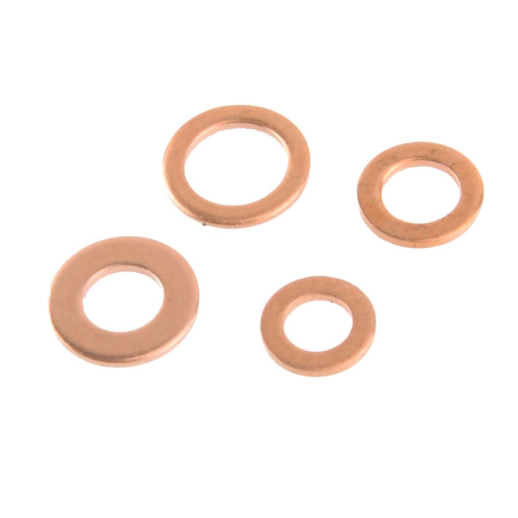Car M5-M14 Diesel Injector Flat O-Ring Washer Sealing Gasket Assortment Installation Kit