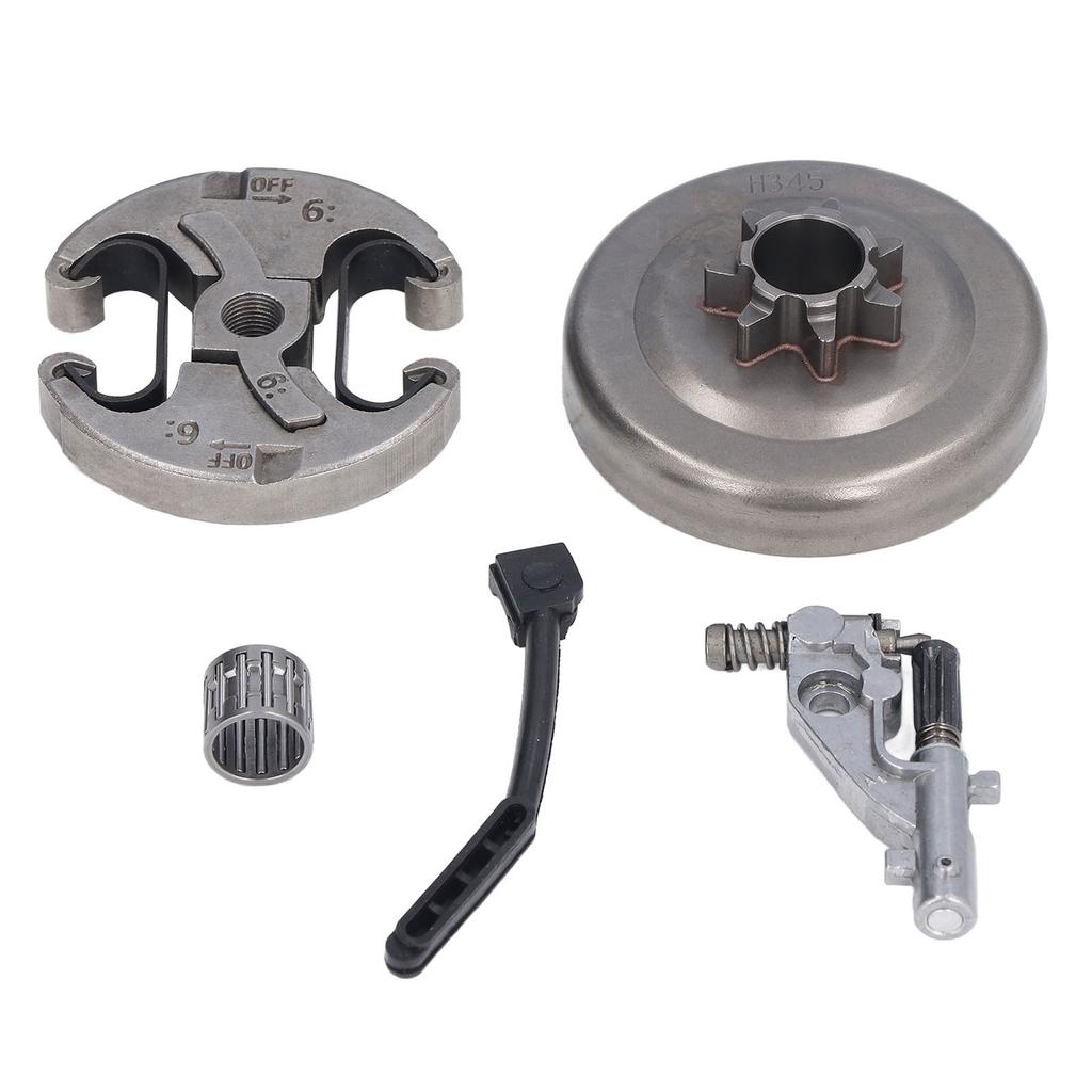 7 Teeth Clutch Drum Oil Pump Kit 17x30mm Gear Iron High Accuracy for Husqvarna 455 460 Chainsaw