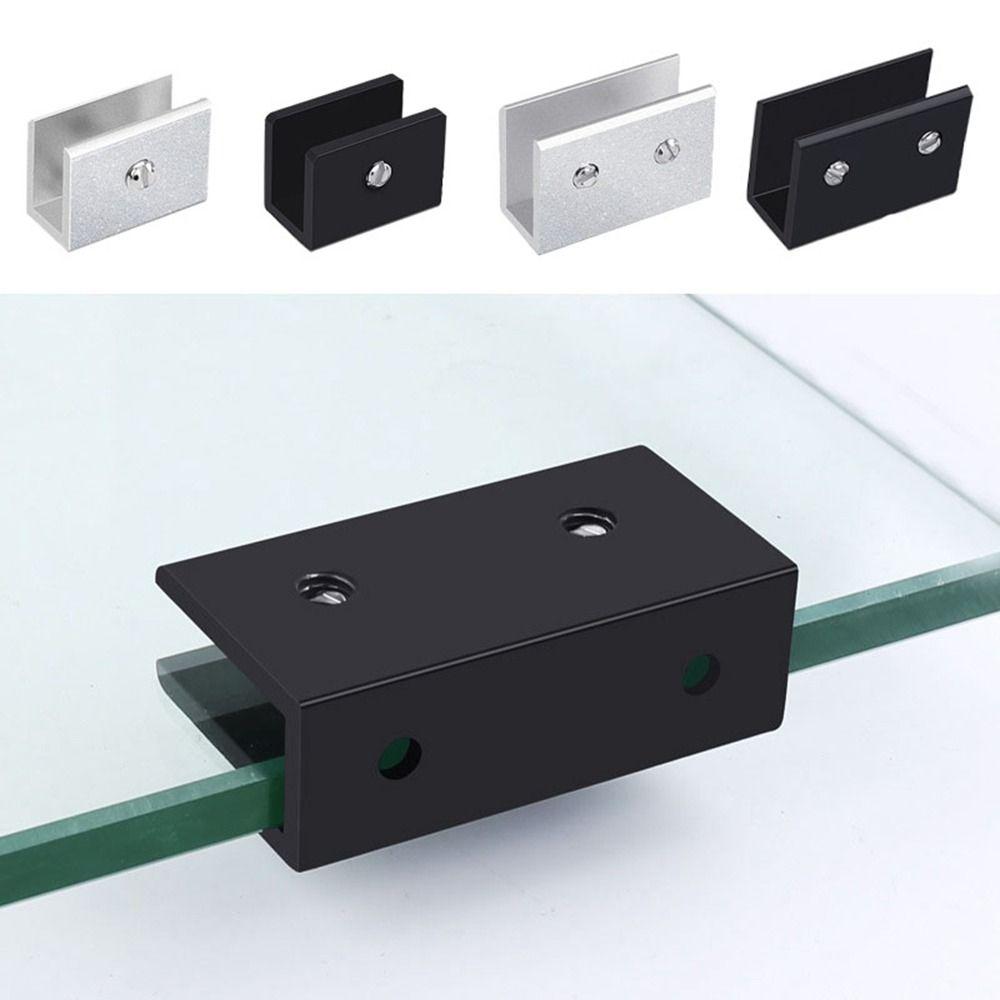 Кронштейн Держатель Стеклянной Полки Алюминиевый Сплав Безрамные Кронштейны Креативный Зажим для Стеклянной Двери Ванная