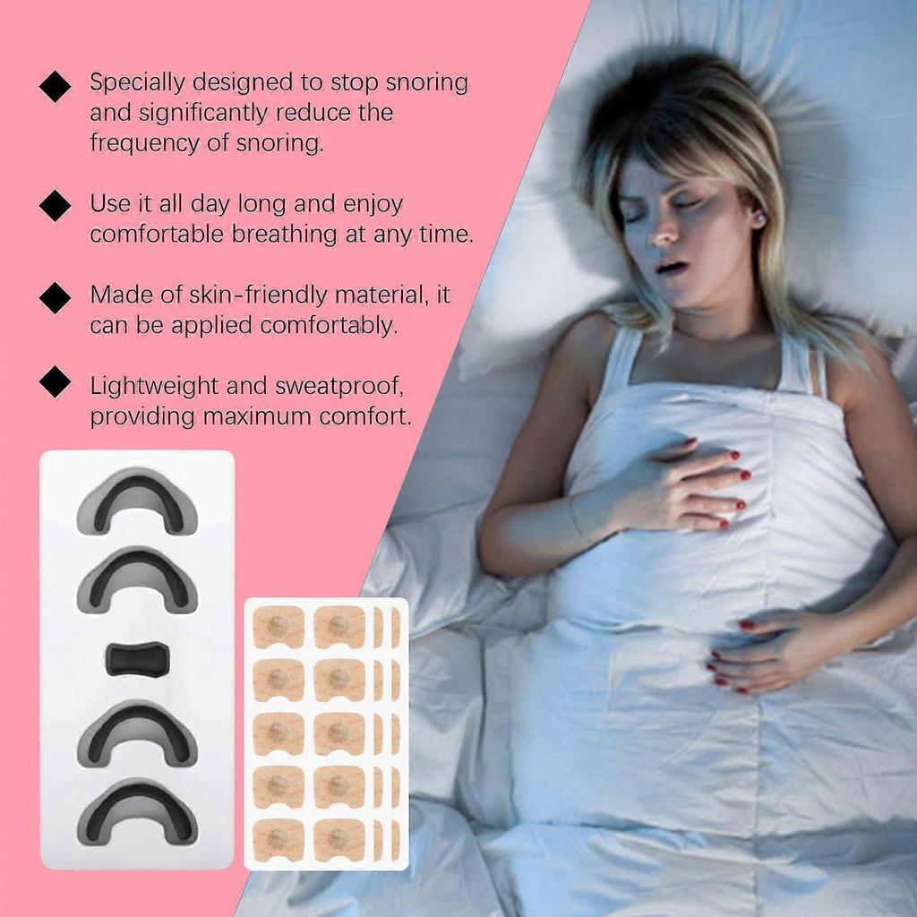 Nasal Relief Sleep Strips Kit Comfort Fit Nose Patches with Clip for Improved Breathing & Reduced Snoring