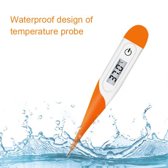 Цифровой термометр, быстрый отклик, легко читаемый электронный термометр с большим светодиодным экраном для использования в полости рта и подмышках