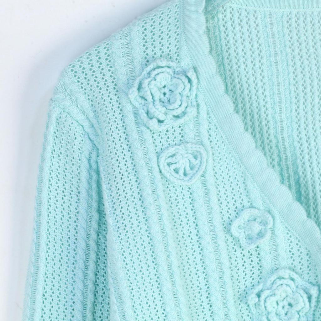 Женский трикотажный комплект «Камелия»: Кардиган, Жилет + Юбка – Весенне-летний стиль лесной феи