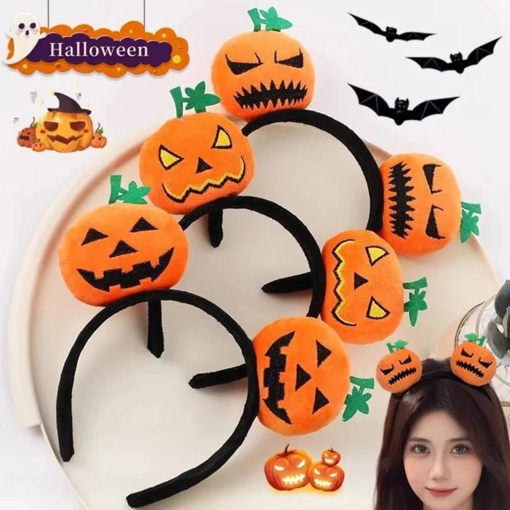 Furry Devil Pumpkin Hair Hoop Cartoon Cosplay Props Soft Halloween headband Party Supplies