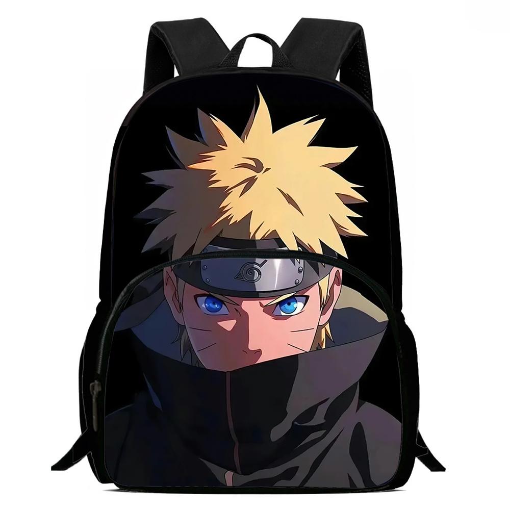 Мультяшный рюкзак NARUTO, легкий, с передним карманом, регулируемой лямкой, унисекс, подходит для детей 6-10 лет
