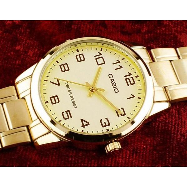 Casio Мужские часы с металлическим ремешком MTP-V001G-9B