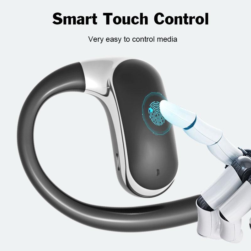 Беспроводные наушники с заушным креплением, безболезненная спортивная гарнитура Hi-Fi с шумоподавлением, стерео звук, музыка с HD микрофоном, низкая задержка, водонепроницаемые