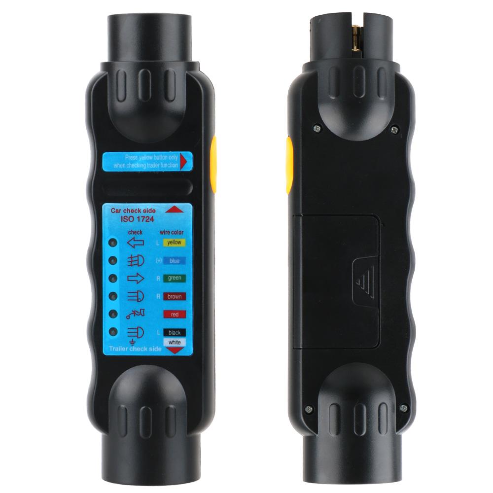 Тестер фар для буксировки автомобиля, буксировка фаркопа для каравана, тестер проводки, тестер для прицепа, 7-контактный разъем 12 В, диагностические инструменты