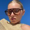 Vintage Style Women Sun Glasses Pilot Shape Double Bridge Female Sunglasses Driving Mountaineering Men Sunglass