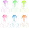 EnergyPower Декоративный силиконовый набор искусственных медуз из 6 флуоресцентных цветов, искусственные медузы, красочная имитация морской луны, вода-мать, без кормления
