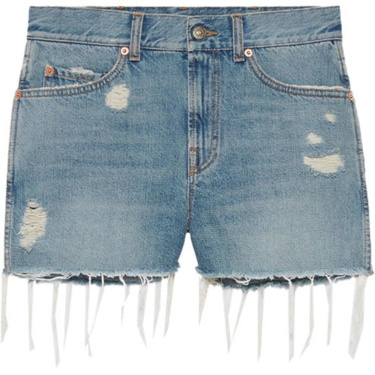 GUCCI Denim Shorts Women's Light Blue 677260-XDBUV-4452