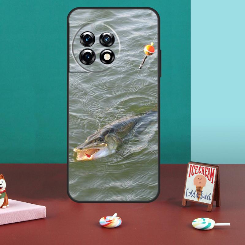 Pike Fish Fishing Bait For OnePlus 13R 12R 10R 13T 10T 8T 11 12 13 15 Case For OnePlus Nord 5 CE 2 3 4 Lite N20 N30