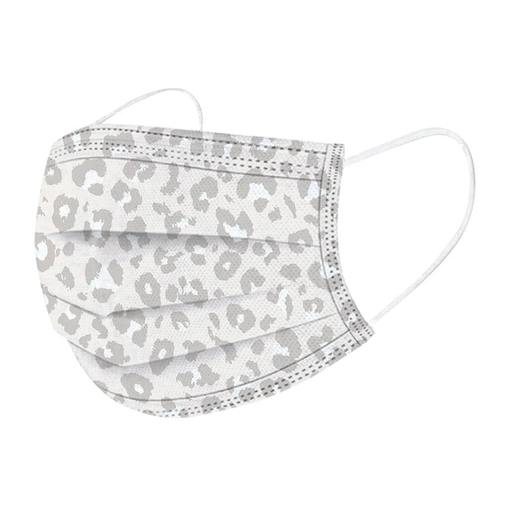 Трехслойная одноразовая пыленепроницаемая защитная маска с леопардовым принтом для взрослых
