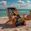 Custom Name Ultra-Soft Beach Towel with Elephant Theme,Ideal for Pool - Camping, Diving - Perfect Travel Essential, Vibrant Beach Towel.