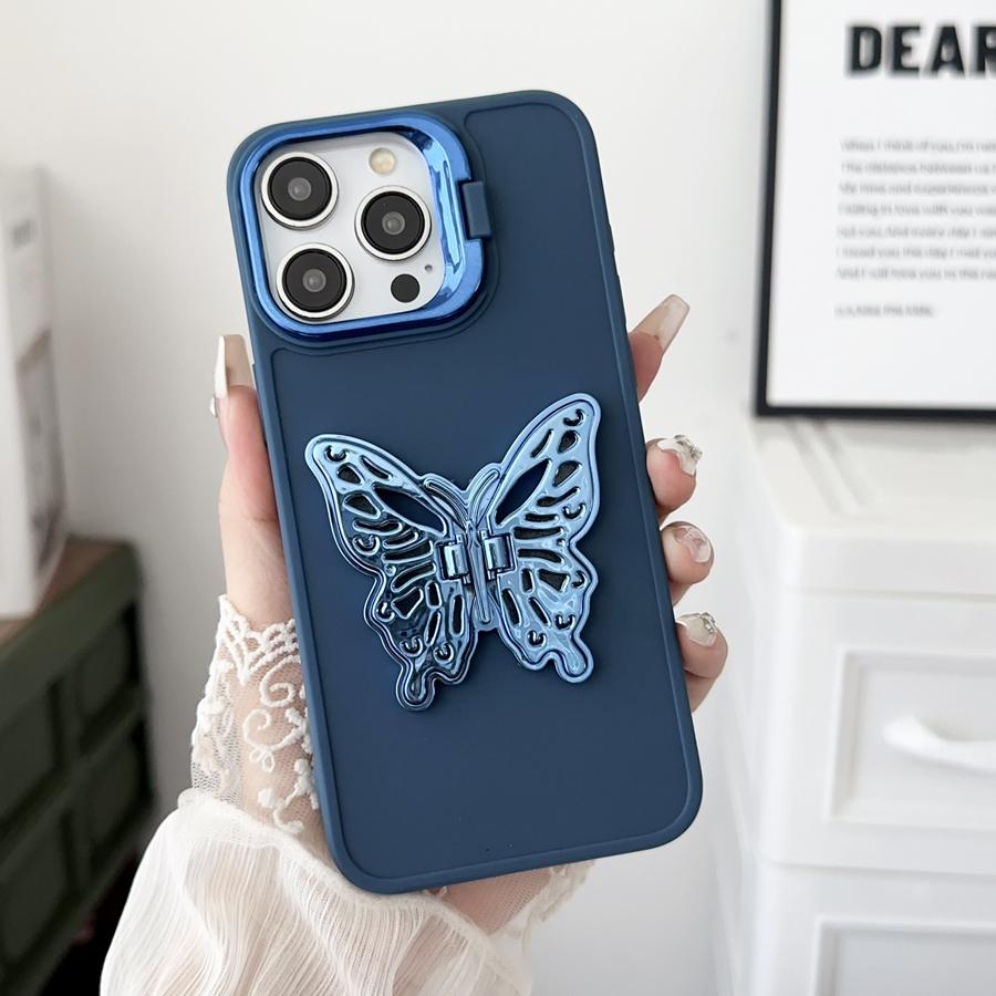 Чехол для телефона с кронштейном для камеры и бабочкой с 3D покрытием для IPhone Samsung Redmi OPPO VIVO