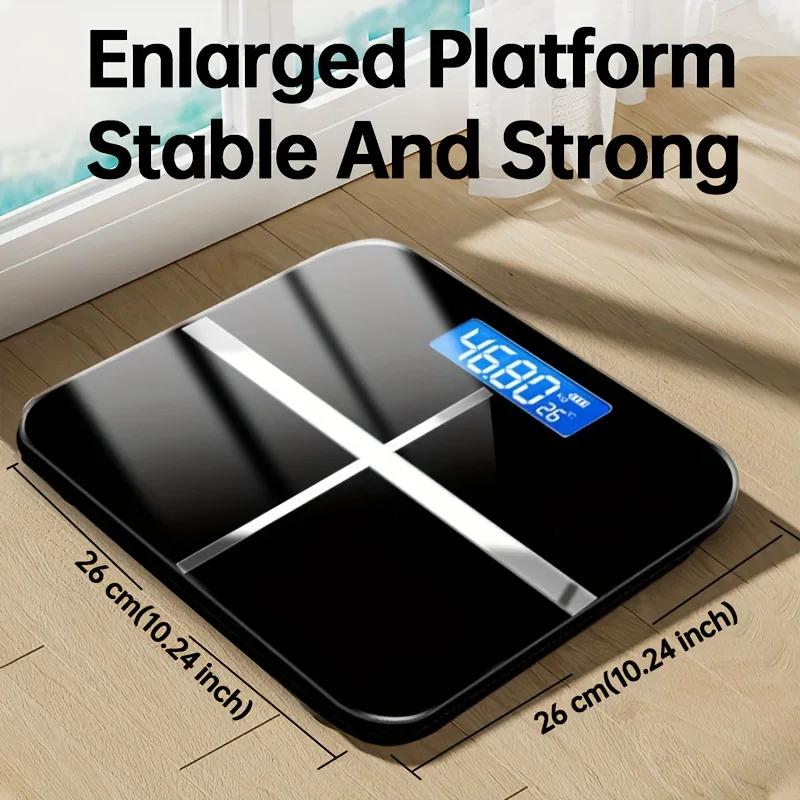 Умные весы для ванной комнаты с высокой грузоподъемностью 400 фунтов, точные цифровые весы для измерения веса тела, температурный дисплей для домашнего использования в общежитии