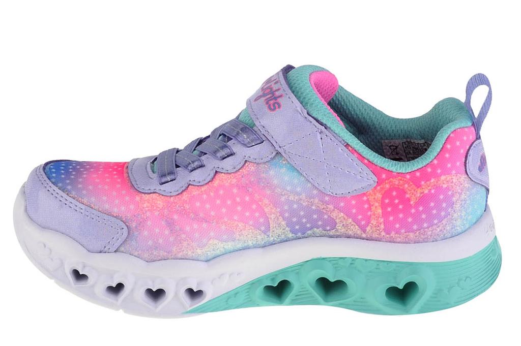 Skechers Мигающие сердечки, для разноцветных кроссовок для девочки