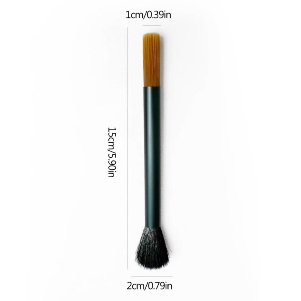 Soft &Hard Bristle Coffee Powder Cleaning Brush Aluminum Handle Coffee Machine Brush Bar