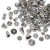 20g Flower Silver Plated Loose Tube Bead Spacer Beads For Jewelry Making Tube Charms DIY Bracelet Necklace Accessories
