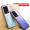 For Xiaomi 11 Lite 5G NE 13 13T Pro 13 Lite 13 Ultra Redmi 12 Note 8 2021 13 Pro+ Case Gradient Aurora Tempered Glass Soft Back Cover Phone Case
