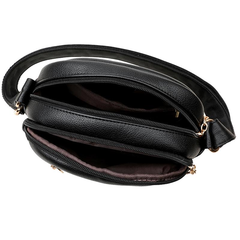 Женская сумка Мягкая кожаная сумка через плечо Однотонная сумка через плечо Большая вместимость Маленькая квадратная сумка