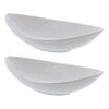 East CAFE Leaf Set of Curry Cafe Tableware Bowls, 27cm, 2, Dishes, Tableware, Western-Style (White)